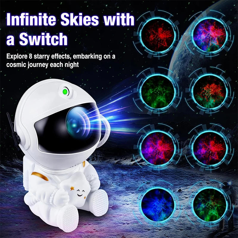 NebulaFinds Astronaut Galaxy Night Light Projector – Transform Any Room into a Starry Sky